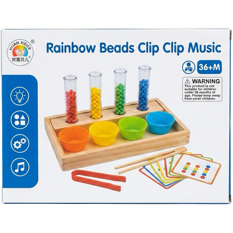 Rainbow Bead Clip & Sort Game