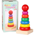 Wooden Rainbow Ring Stacker
