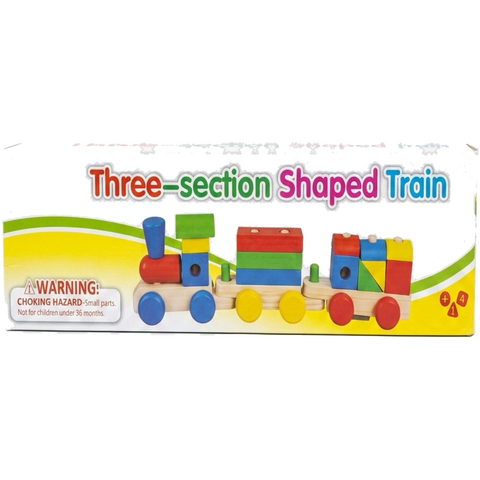 Wooden Shape Train — 3-in-1
