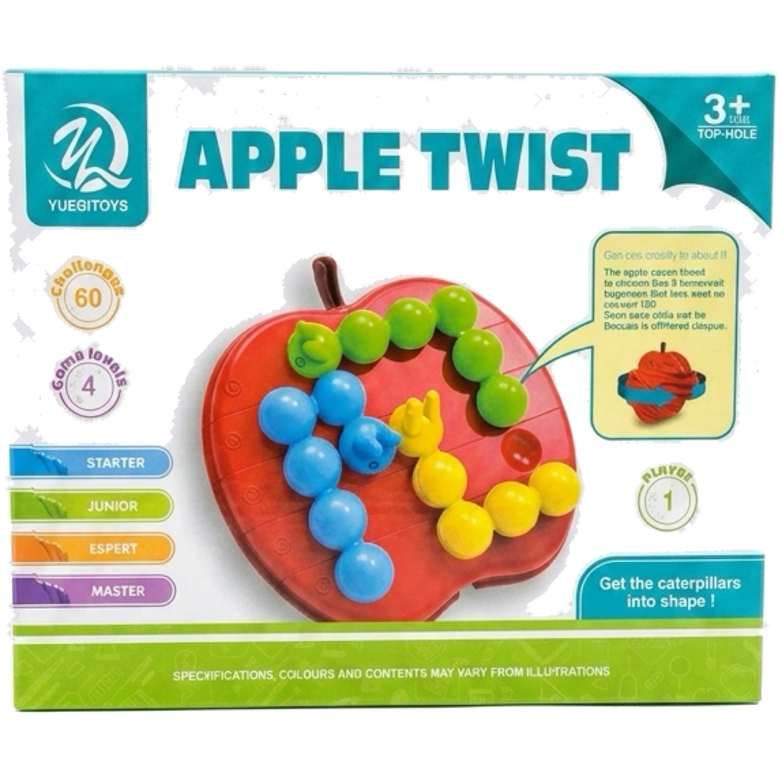 Apple Twist — Caterpillar Puzzle