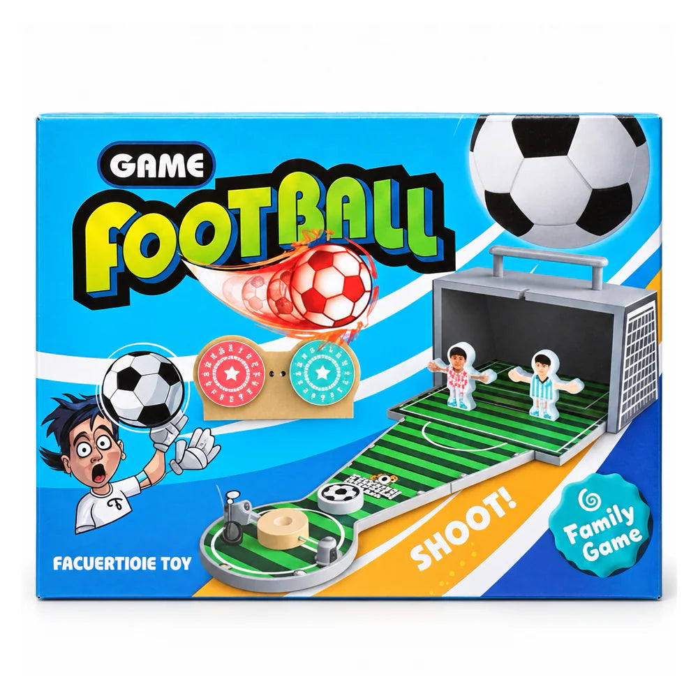 علبة Football Game «Shoot!»، لعبة ترابيزة للعيلة بملعب صغير وجول ولاعيبة