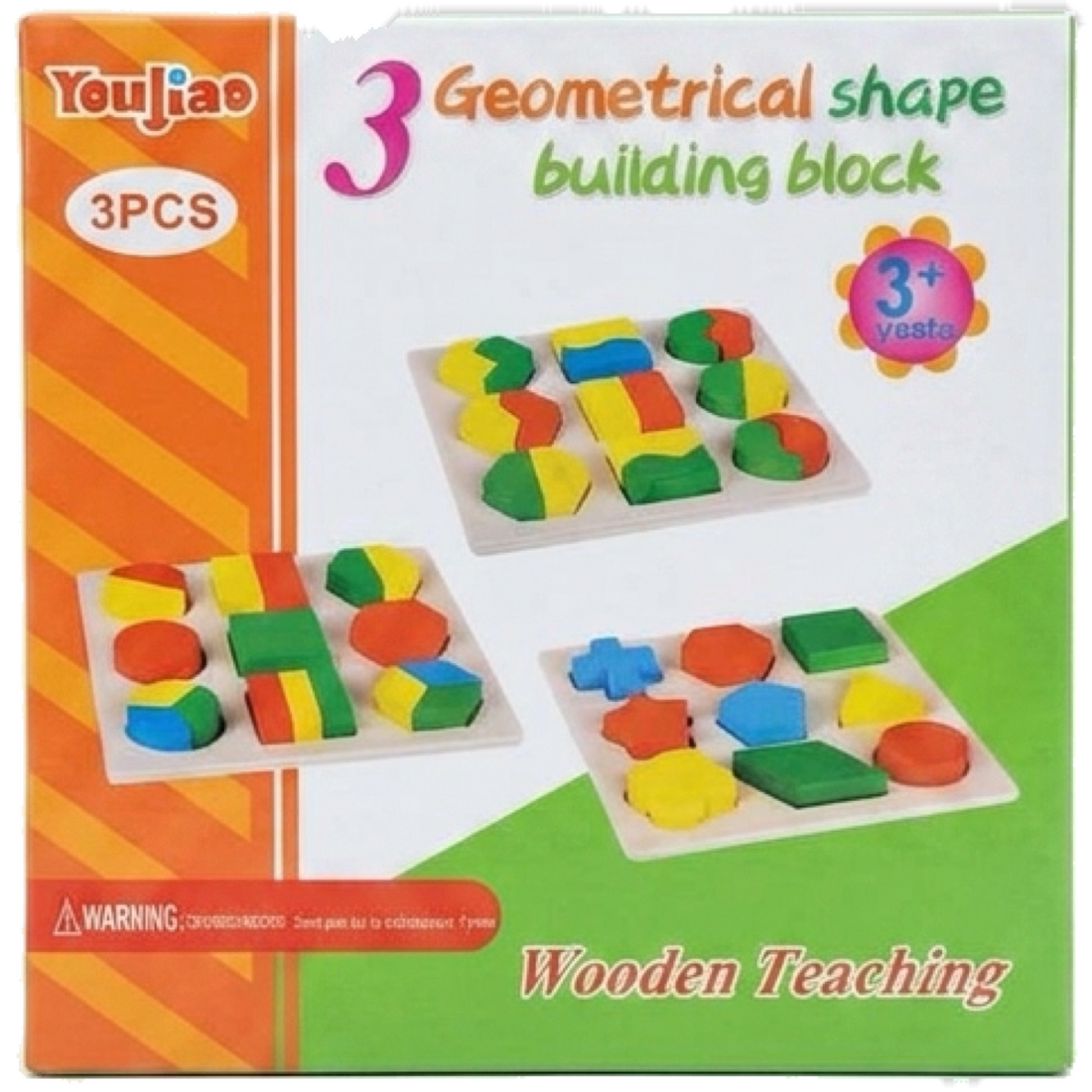 Geometric Stacker Blocks — 3 Shapes