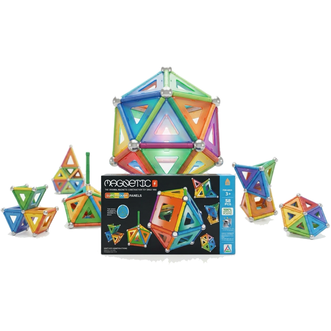 Magnetic Supercolor Panels — 58 Pieces