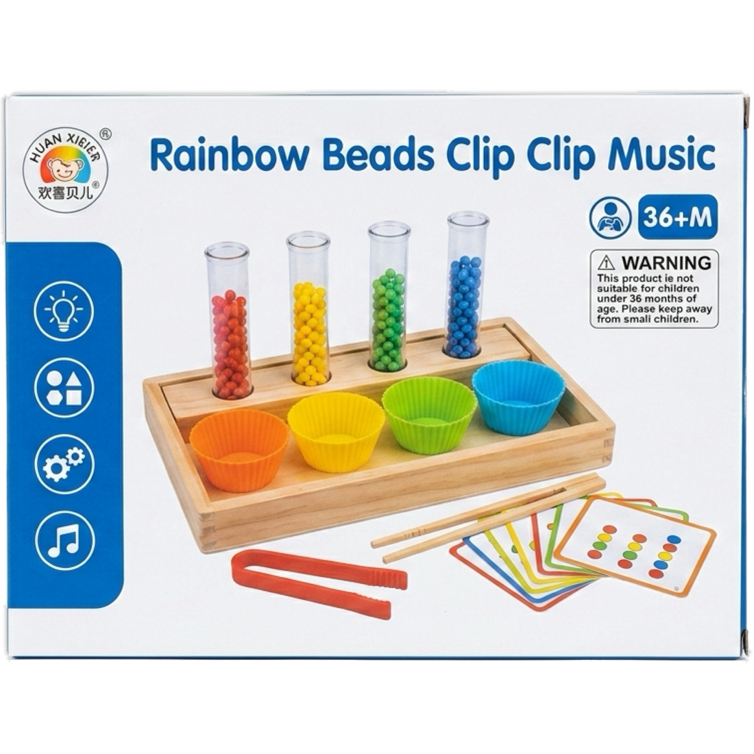 Rainbow Bead Clip & Sort Game