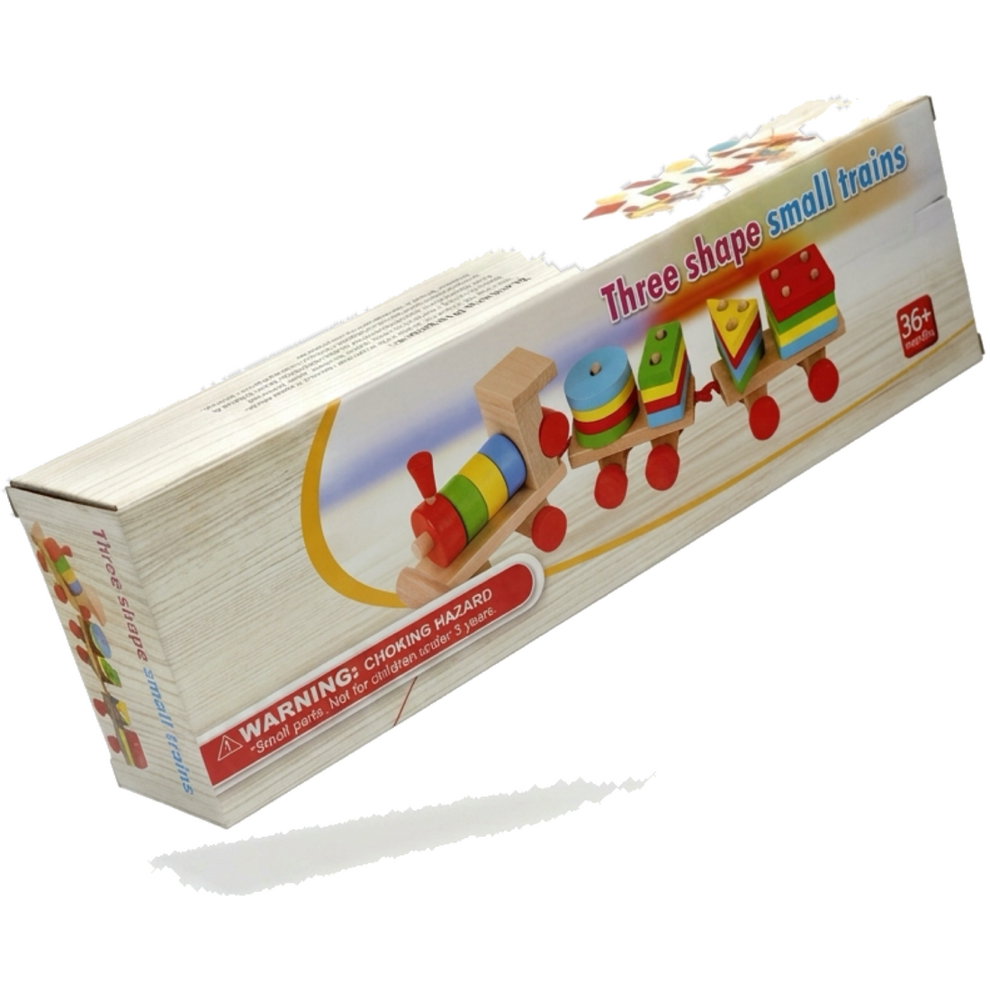 Shape Sorter Pull Train — 3 Wagons