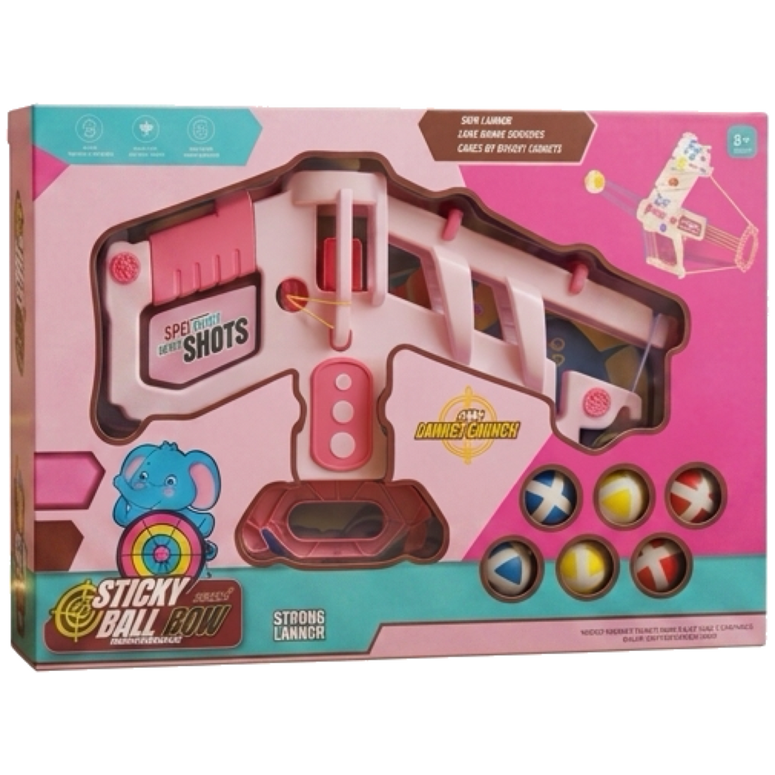 Sticky Ball Bow — Elephant Target Set