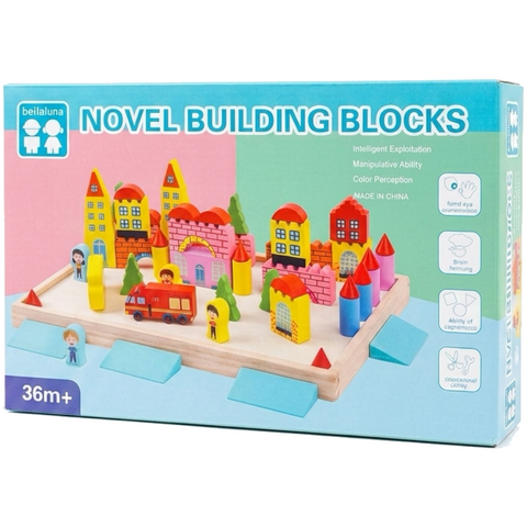 Wooden City Building Blocks