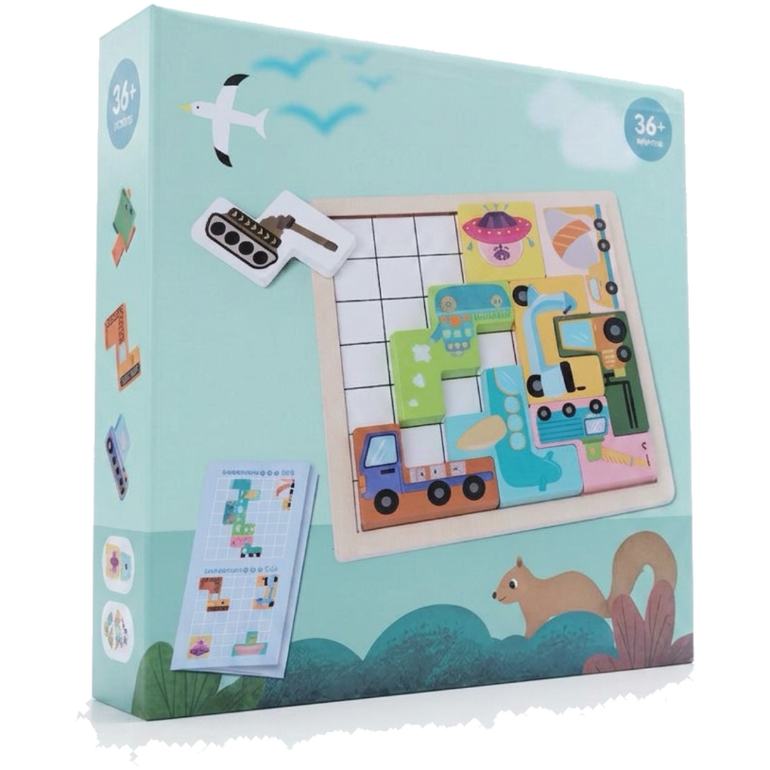 Wooden Puzzle Board — Farm Tractor