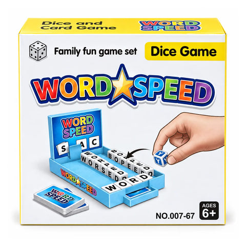 علبة Word Speed لعبة نرد وكروت للعيلة، لسن 6+، موديل 007-67