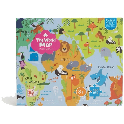 World Map Puzzle — 180 Pieces